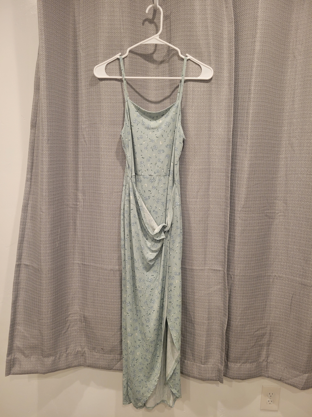 No Boundaries Light Sage Green Floral Maxi Dress